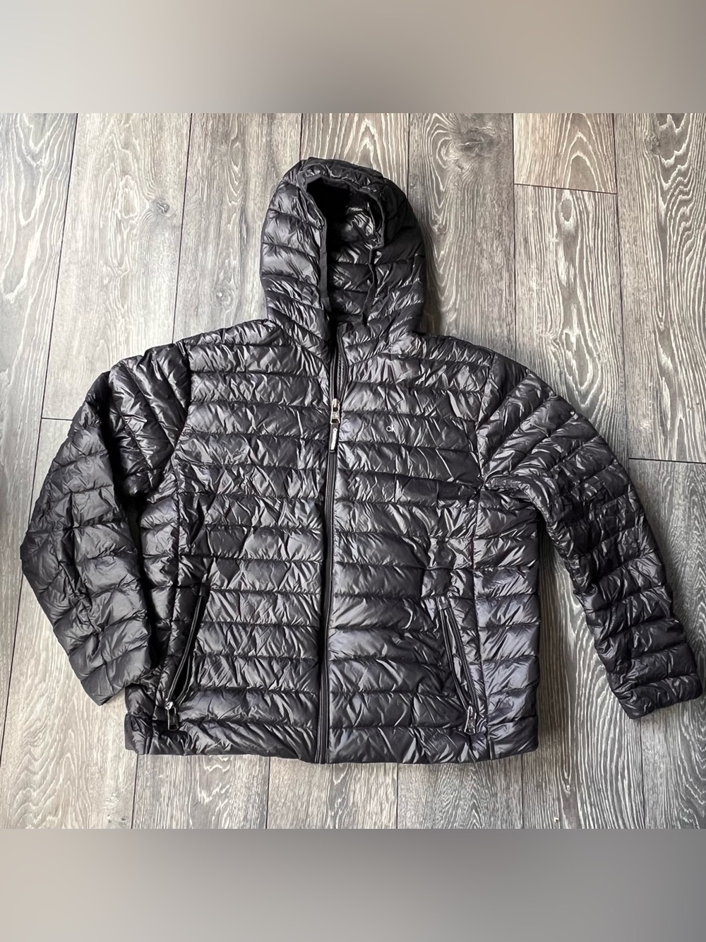 Calvin Klein Packable Premium Down Jacket Black XL Like New